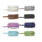 NEU Velour-Lederband-Rolle, 3 mm / 2 m, flach - Verschiedene Farben