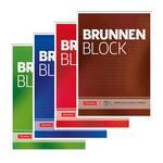 NEU Brunnen-Block DIN A4, 70g, 50 Blatt ungelocht - Verschiedene Lineatur