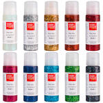 NEU Glitterfarbe Flaky Glue, mit Linerspitze, 50 ml - Verschiedene Farben