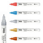 NEU Glas & Porzellan Pen / Porzellanmalstift Metallic - Verschiedene Farben und Strken
