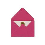NEU Mini Briefumschlge & Karten, 3 x 4,5 cm, 10 Stck, Pink - Hot Foil Gold