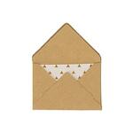 NEU Mini Briefumschlge & Karten, 3 x 4,5 cm, 10 Stck, Kraftpapier - Hot Foil Gold