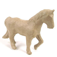 Pappmach-Figur, Gre: ca. 12cm, Motiv: Pferd