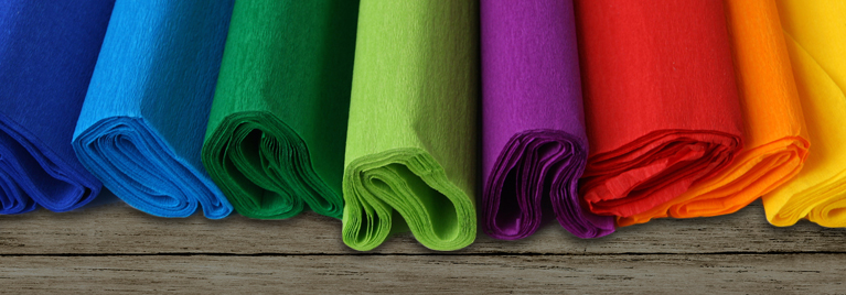 Krepp-Papier, Seidenpapier & Wabenpapier