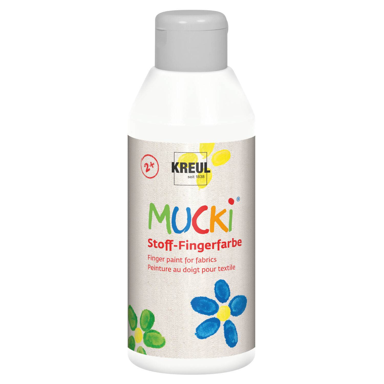 MUCKI Fingerfarbe Textil Wei 250 ml