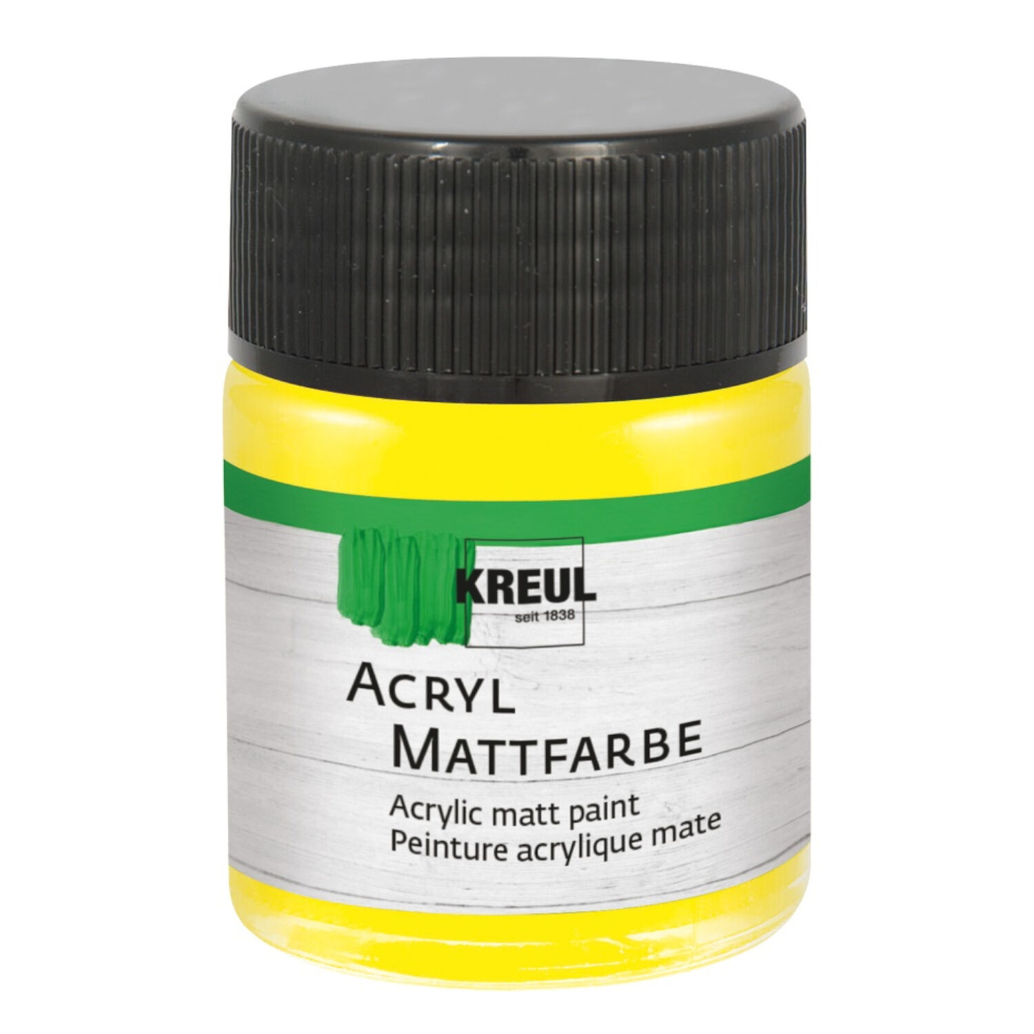 Kreul Acryl-Mattfarbe / Bastelfarbe, 50ml, Gelb