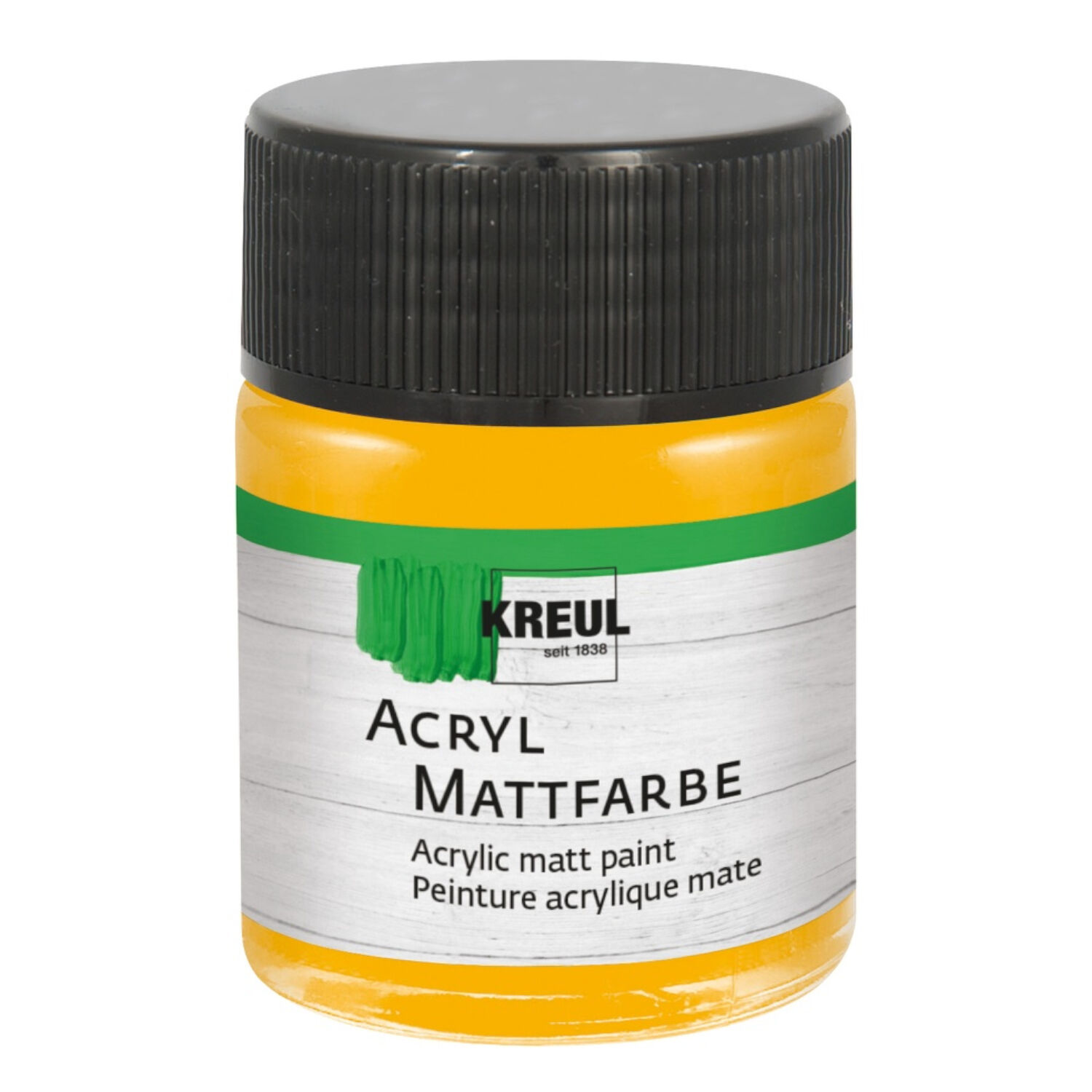 Kreul Acryl-Mattfarbe / Bastelfarbe, 50ml, Goldgelb