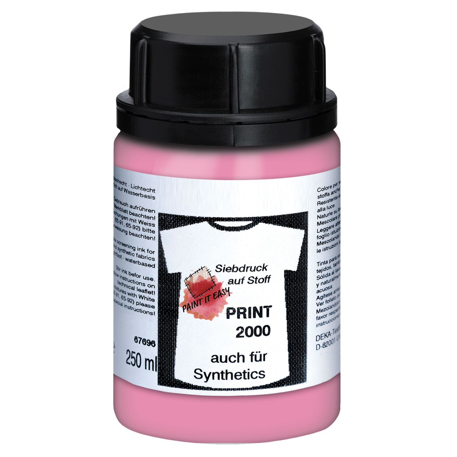 NEU PAINT IT EASY Siebdruckfarbe DEKAPRINT 2000, 250 ml, Rosa