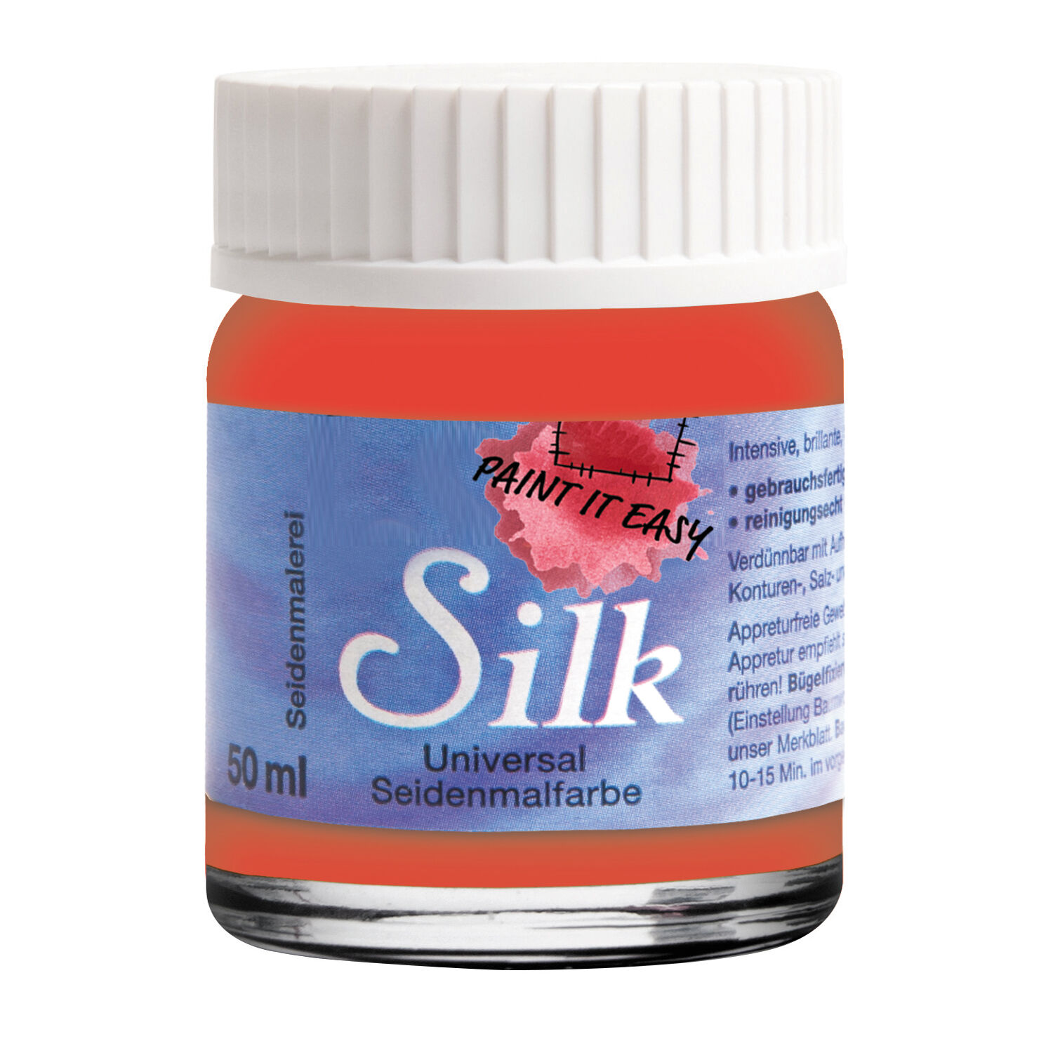 NEU PAINT IT EASY Bgelfarbe / Seidenmalfarbe, 50 ml, Scharlach