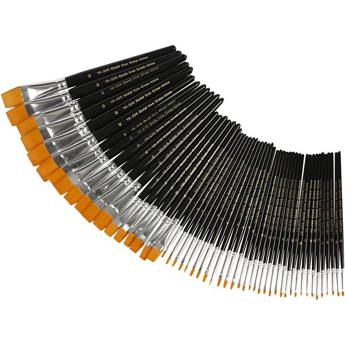 Gold Line Flachpinsel Set, Nr. 0-20, B: 2-24 mm, 30 Stck Bild 3