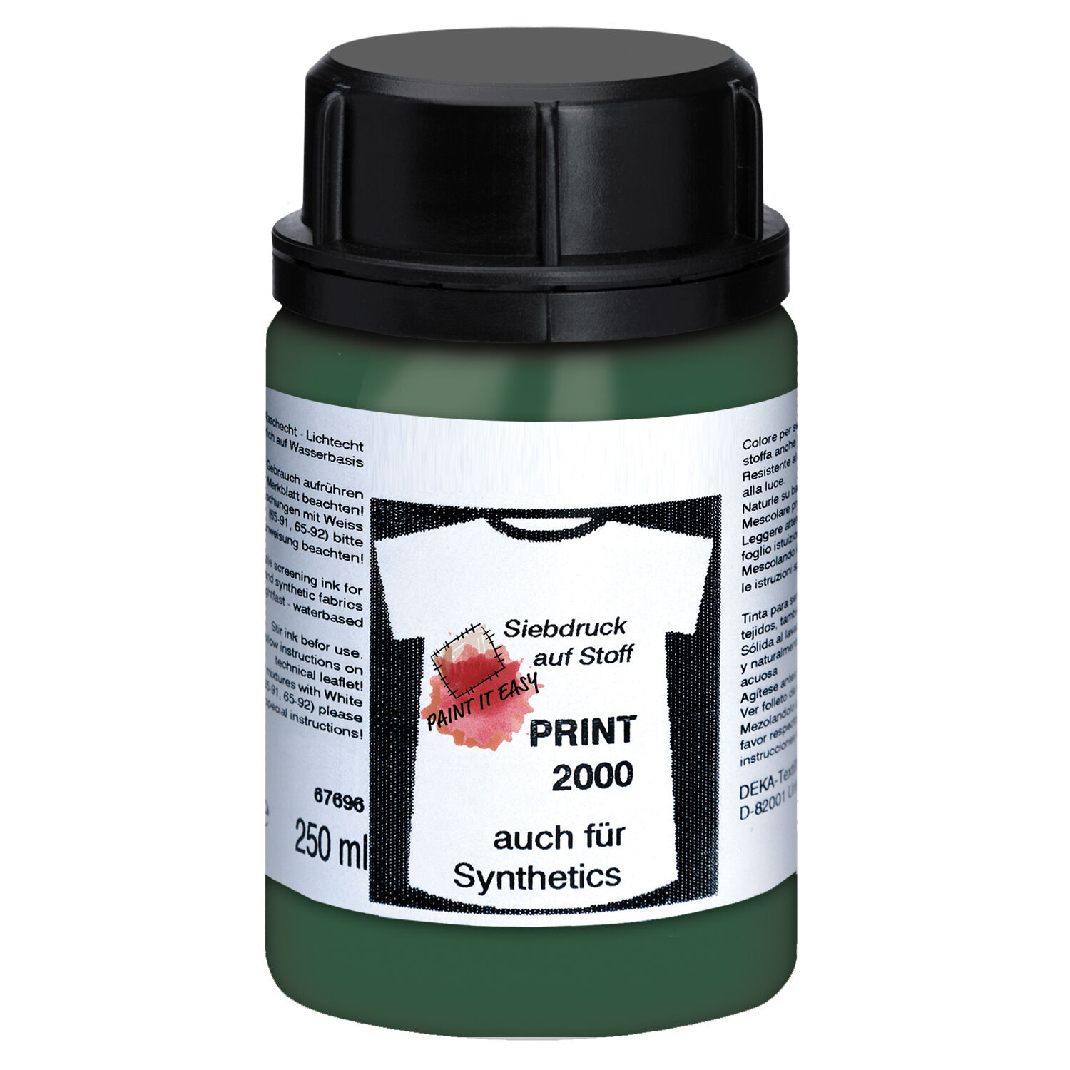 NEU PAINT IT EASY Siebdruckfarbe DEKAPRINT 2000, 250 ml, Dunkelgrn