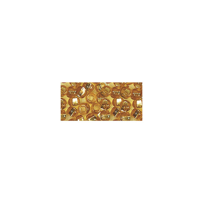 Rocailles, 2,6 mm ø, mit Silbereinzug, 16g, gold Bild 2