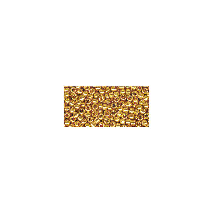 Rocailles, 2,6 mm ø, perlmutt, 17g, gold Bild 2