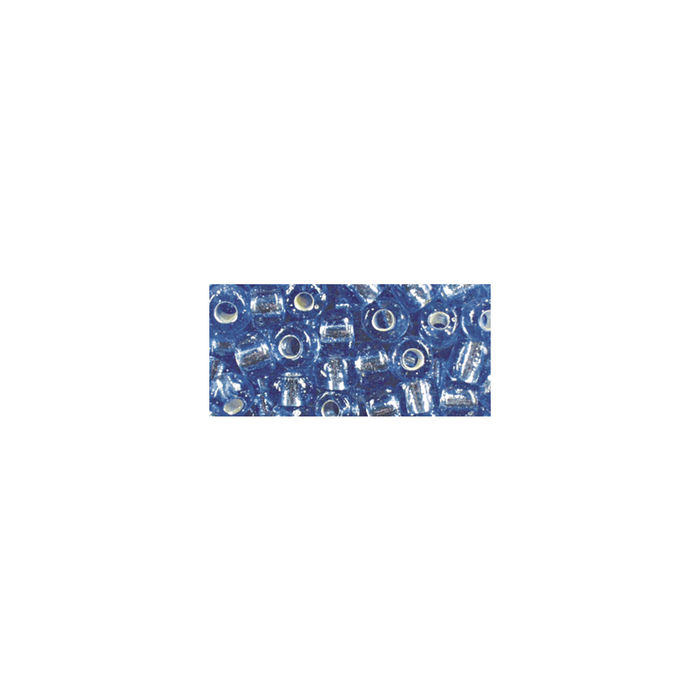 Rocailles, 4 mm ø, Silbereinzug, 17 g, h.blau Bild 2