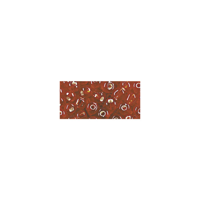 Rocailles, 4 mm ø, mit Silbereinzug, 17 g, rot Bild 2