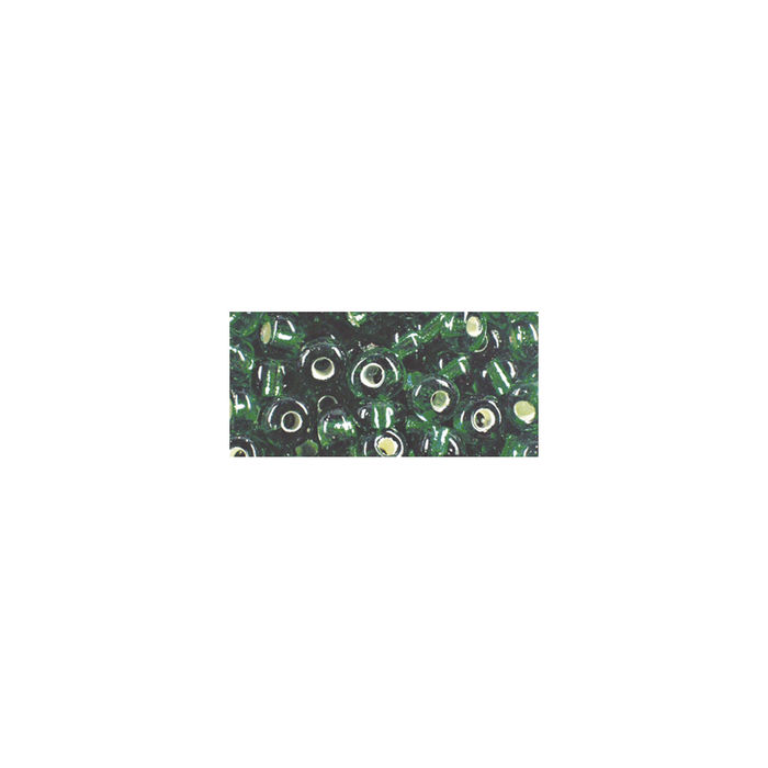 Rocailles, 4 mm ø, mit Silbereinzug, 17 g, grün Bild 2