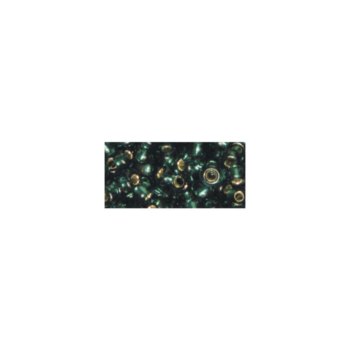 Rocailles Silbereinzug, ø2,6mm, 17 g, smaragd Bild 2