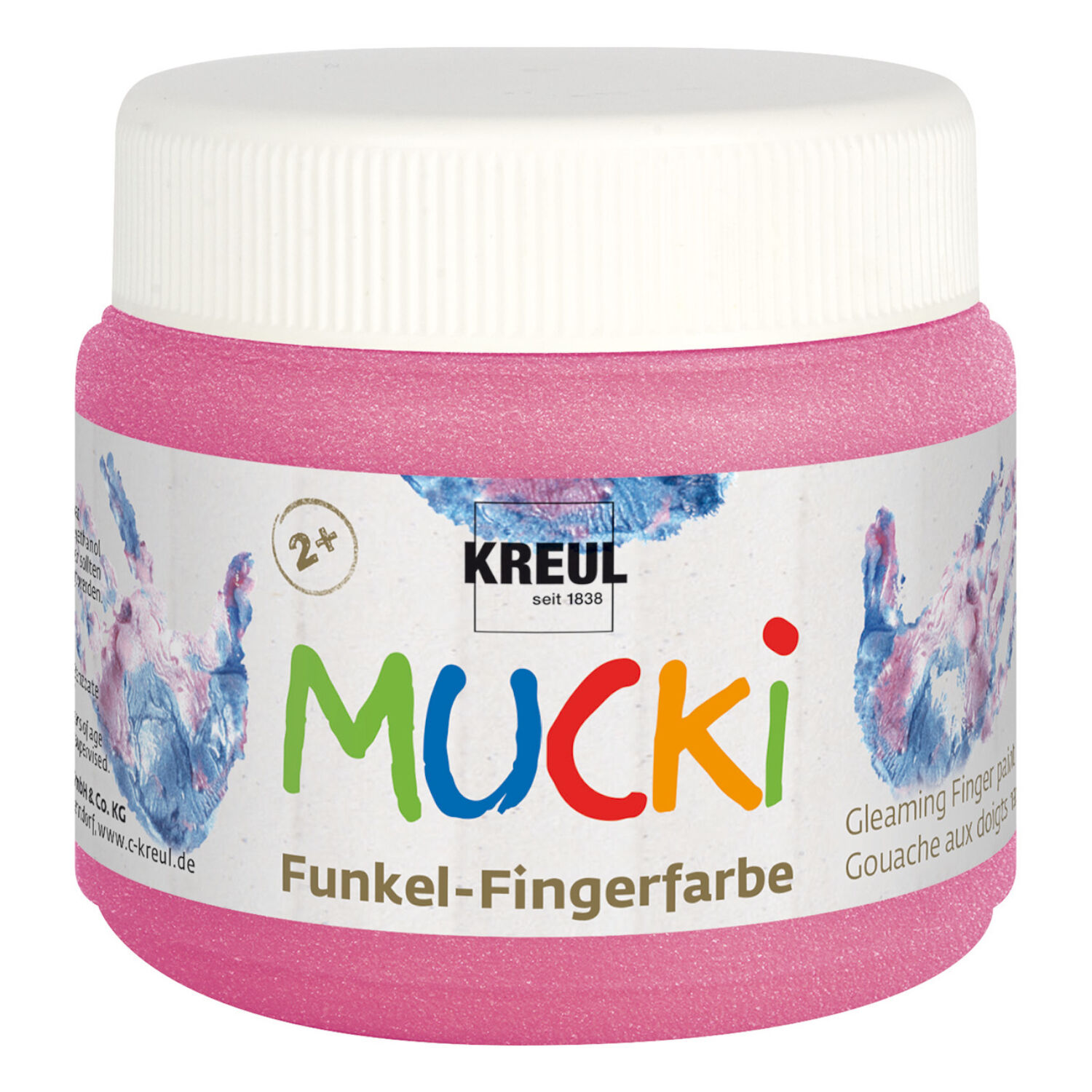 MUCKI Funkel-Fingerfarbe Feenstaub-Rosa 150 ml