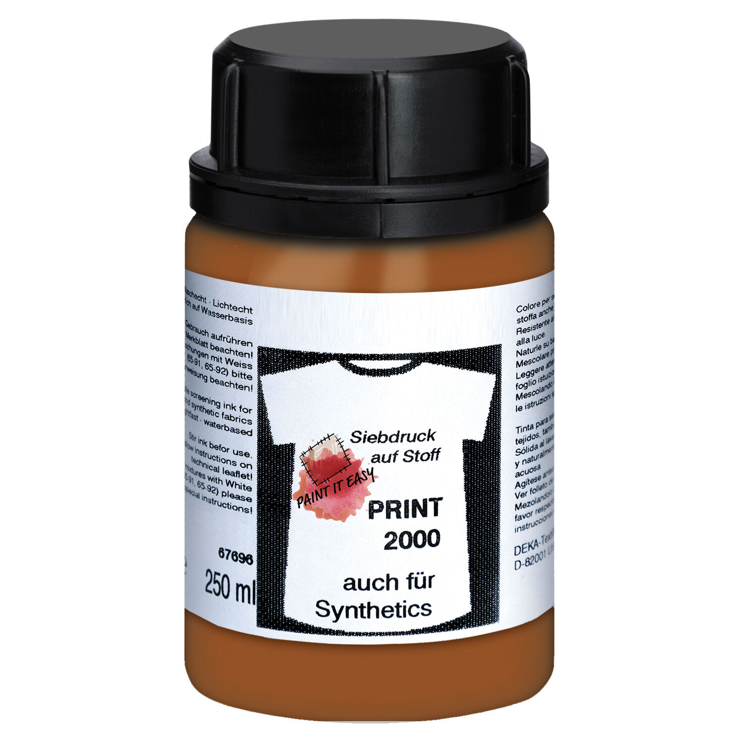 NEU PAINT IT EASY Siebdruckfarbe DEKAPRINT 2000, 250 ml, Hellbraun