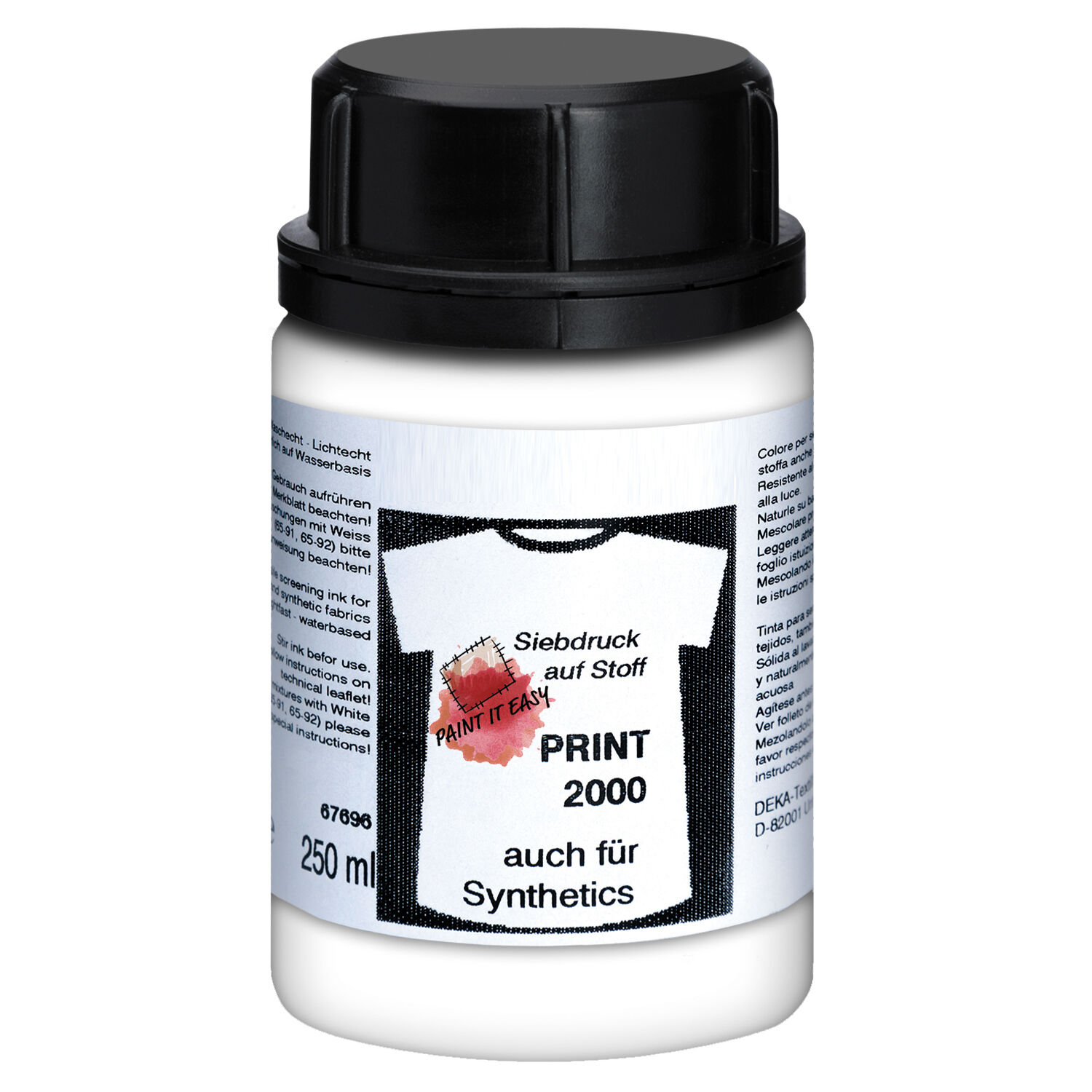 NEU PAINT IT EASY Siebdruckfarbe DEKAPRINT 2000, 250 ml, Wei