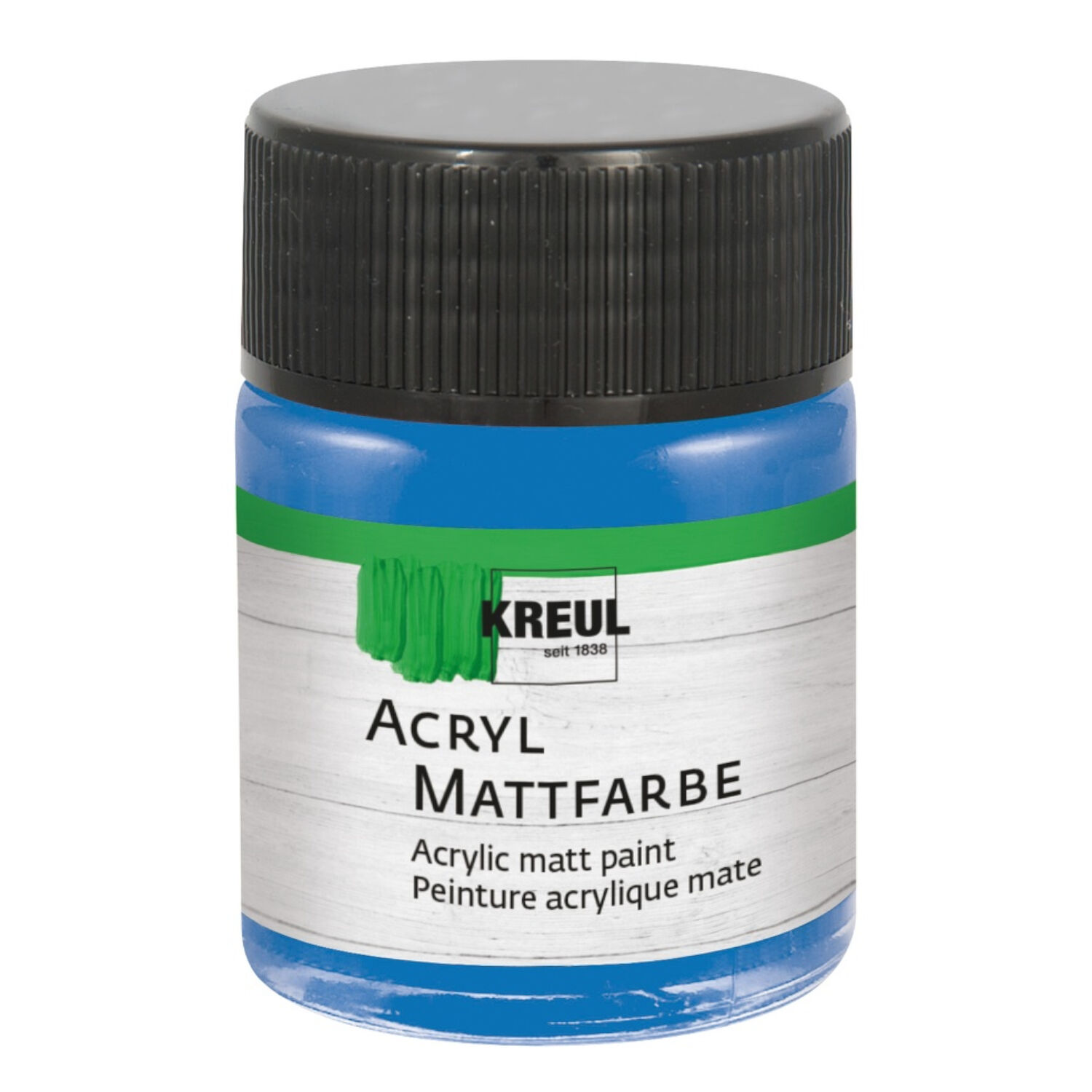 Kreul Acryl-Mattfarbe / Bastelfarbe, 50ml, Enzianblau