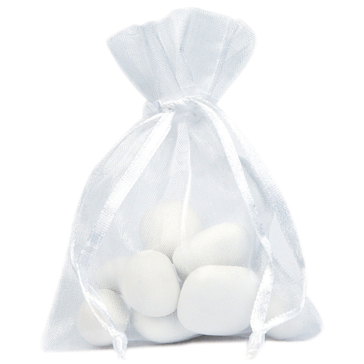 Organza S�ckchen, Weiss, 7.5 x 10 cm, 10 St�ck