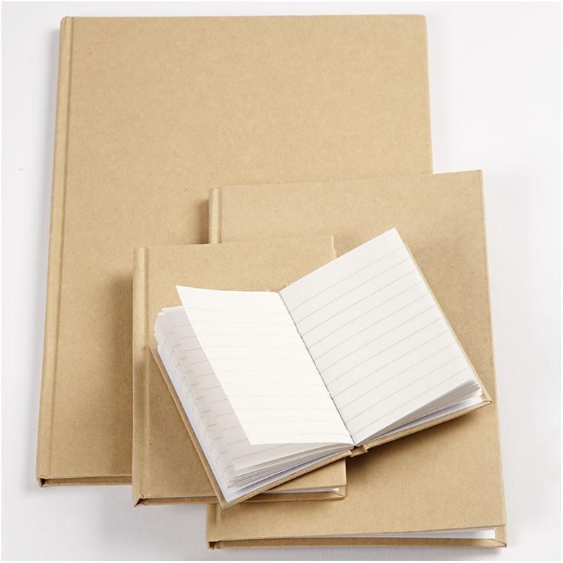 Notizbuch, A4, 210x297 mm, Linien vorgedruckt, 60 g, Braun Bild 2