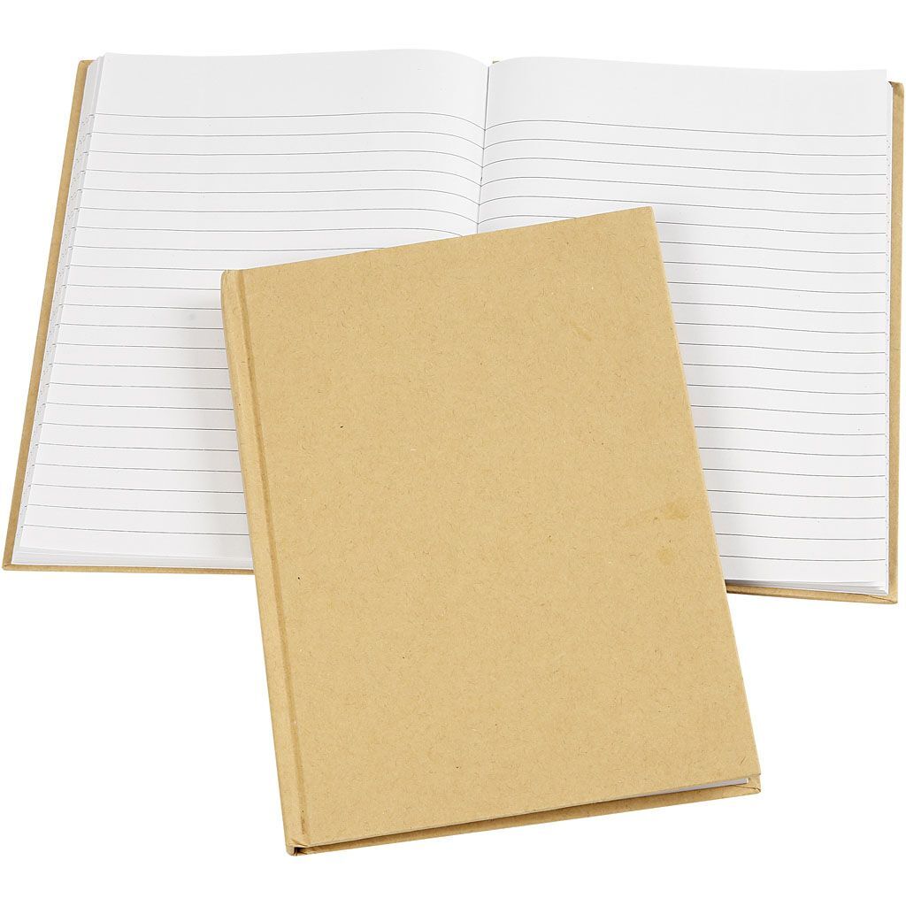 Notizbuch, A5, Linien vorgedruckt, 60 g, Braun