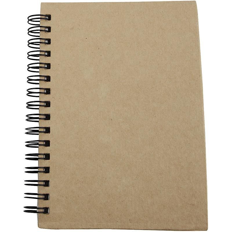Notizbuch mit Spiralbindung, A6, Blatt 105x148 mm, 60 g, Braun Bild 2