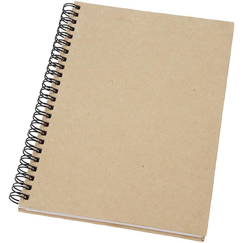 Notizbuch mit Spiralbindung, A5, Blatt 148x210 mm, 60 g, Braun Bild 2