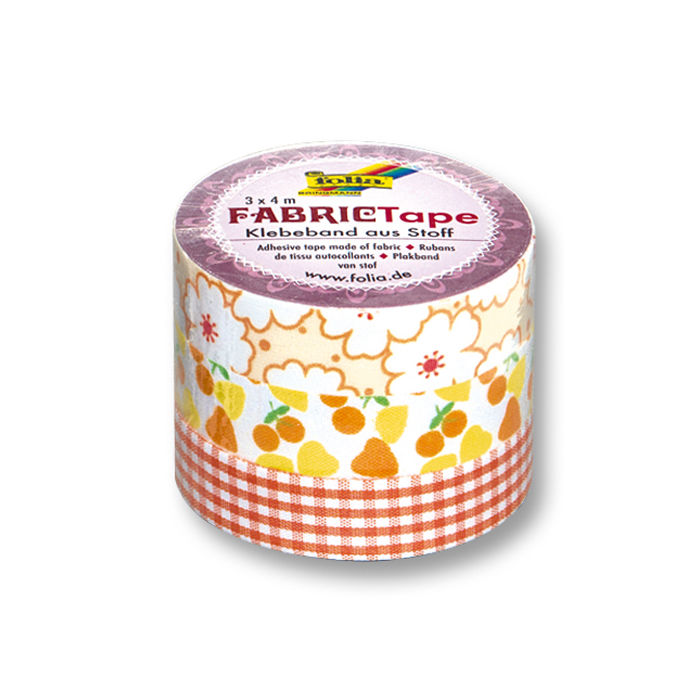 Fabric-Tape, Stoff Klebeband, 3 Rollen, Gelb