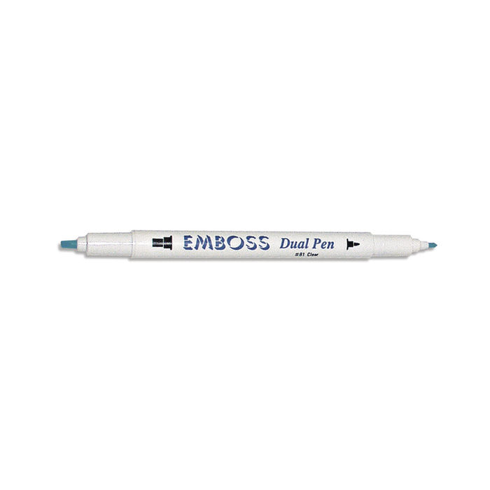 Emboss-Dual-Pen, 2-seitig, transp.