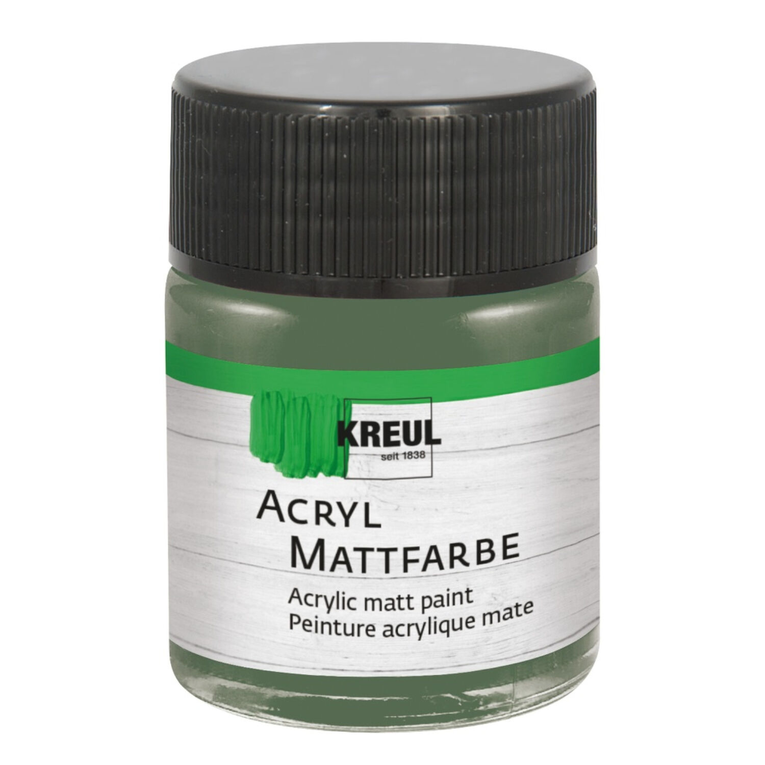 Kreul Acryl-Mattfarbe / Bastelfarbe, 50ml, Russischgrün