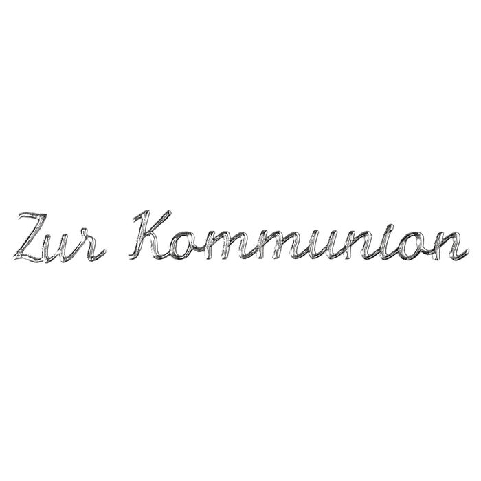 SALE Klebeschrift: Zur Kommunion, 10x24cm, silber