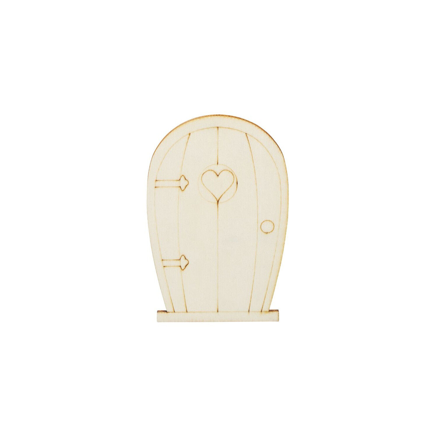 NEU Miniatur Tr / Wichteltr mit Herzmotiv, Holz, 6 x 10 x 0,3 cm
