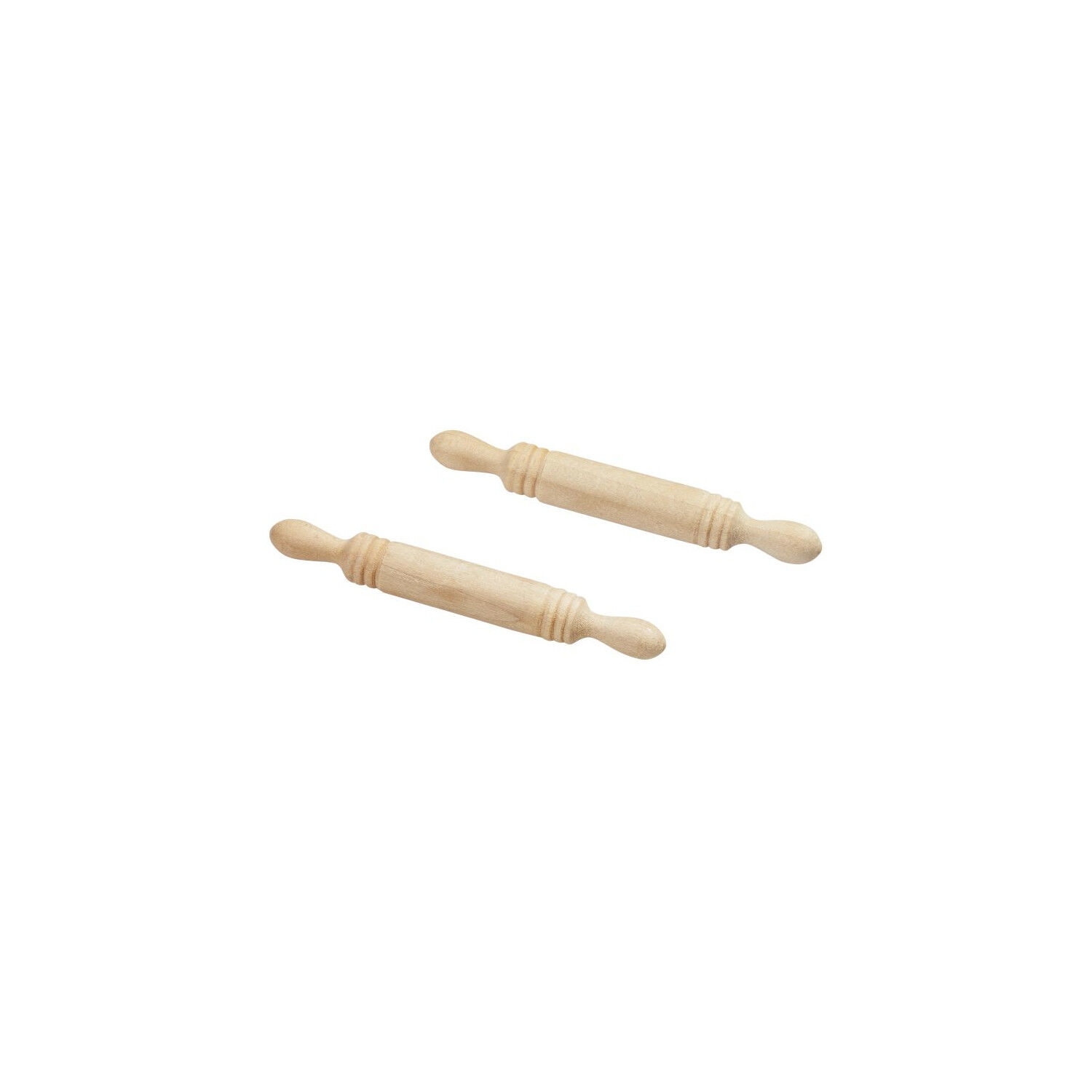 NEU Miniatur Nudelholz, 2 Stck aus Holz, ca. 4,5 cm