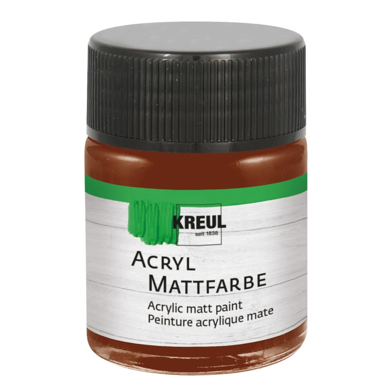 Kreul Acryl-Mattfarbe / Bastelfarbe, 50ml, Schokobraun