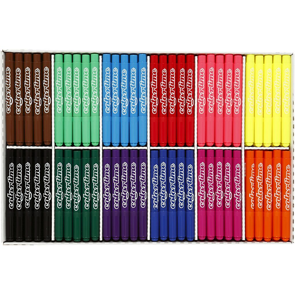 Colortime Filzschreiber, Strichst�rke 5 mm, Standard-Farben, 288 Stk, (12x24 Stk) Bild 3