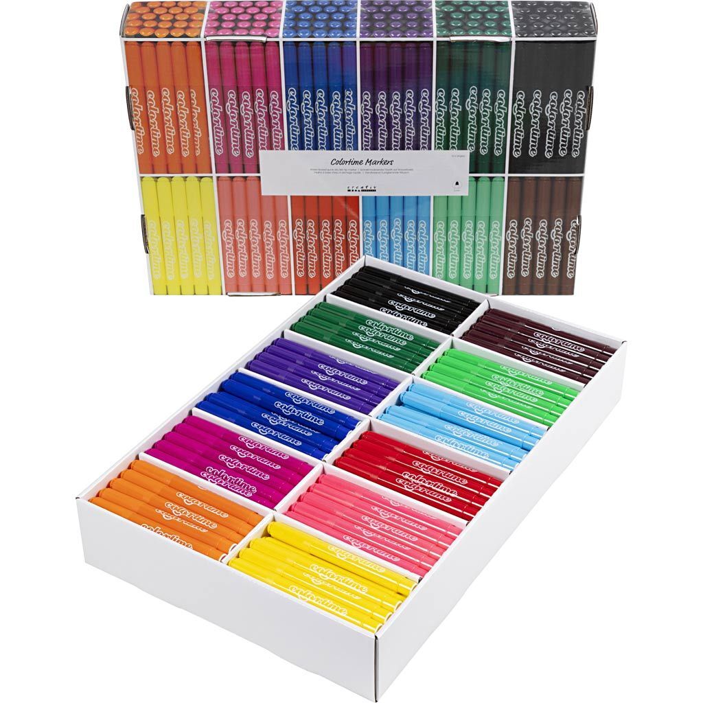 Colortime Filzschreiber, Strichst�rke 5 mm, Standard-Farben, 288 Stk, (12x24 Stk) Bild 5