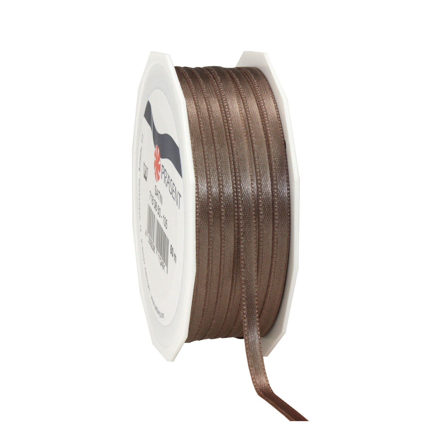 SALE Satinband / Geschenkband Grorolle, Breite 6mm, Lnge 50m, Taupe