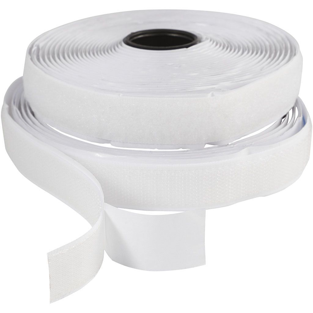 Klettband Haken & �sen, Breite 20mm, L�nge 5m, Wei�