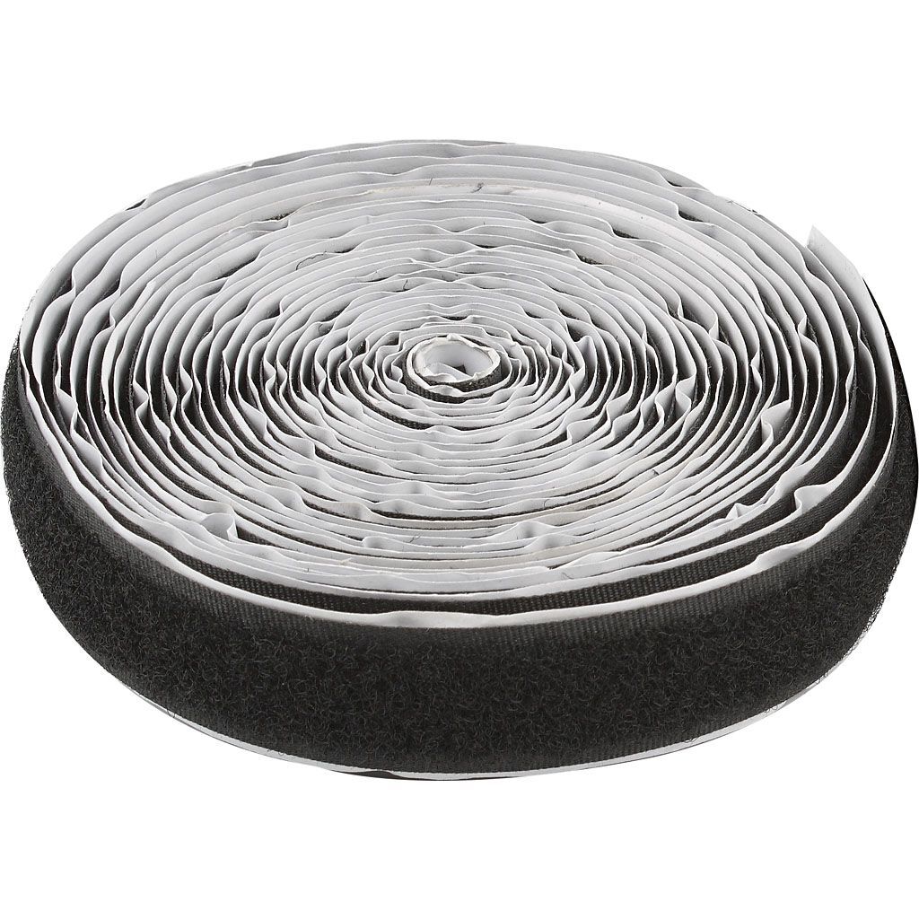 Klettband Haken & �sen, Breite 20mm, L�nge 5m, Schwarz Bild 2