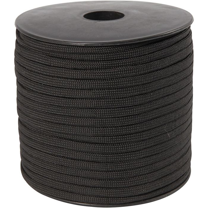 TOP-SELLER ! Macram-Kordel, B: 5 mm, 50 m, Schwarz