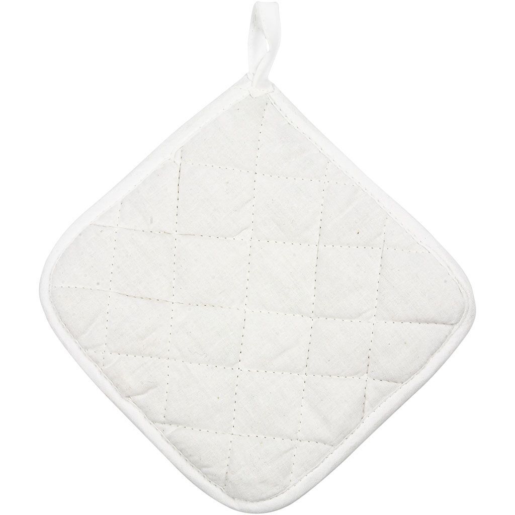 Topflappen wei�, wattiert, 20x20cm, 4 St�ck Bild 3