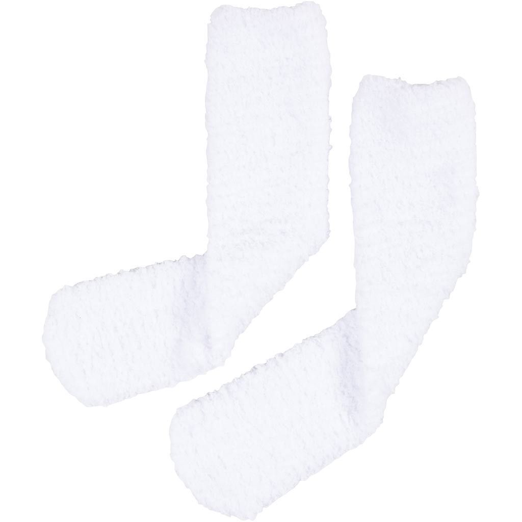 Kuschelsocken, One-size, Wei�, 10 Paar