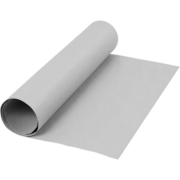 TOP-SELLER ! Lederpapier, Grau, 50 cm x 1 m, 350 g/qm