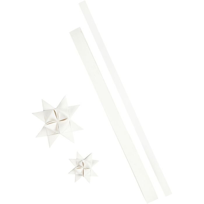 SALE TOP-SELLER ! Lederpapierstreifen fr Frbelsterne, Wei Bild 2