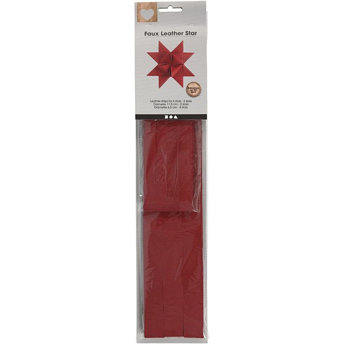 SALE TOP-SELLER ! Lederpapierstreifen fr Frbelsterne, Rot Bild 2