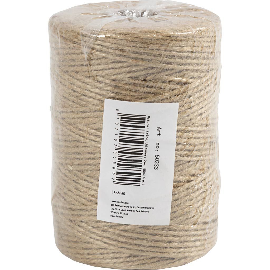 Naturschnur, 180 m/ 1 Rolle, Dicke 2 mm Bild 2