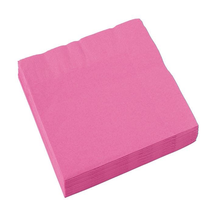 Servietten pink, 33 x 33 cm, 20 Stück
